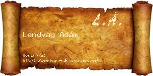 Lendvay Ádám névjegykártya
